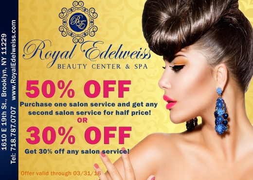 Photo by <br />
<b>Notice</b>:  Undefined index: user in <b>/home/www/activeuser/data/www/vaplace.com/core/views/default/photos.php</b> on line <b>128</b><br />
. Picture for Royal Edelweiss Beauty Center Salon & Spa in Kings County City, New York, United States - Point of interest, Establishment, Store, Health, Doctor, Spa, Beauty salon, Hair care
