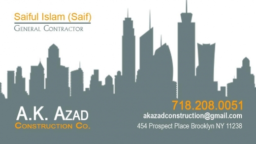 A.K. Azad Construction LLC in Kings County City, New York, United States - #1 Photo of Point of interest, Establishment, Store, Home goods store, General contractor, Roofing contractor