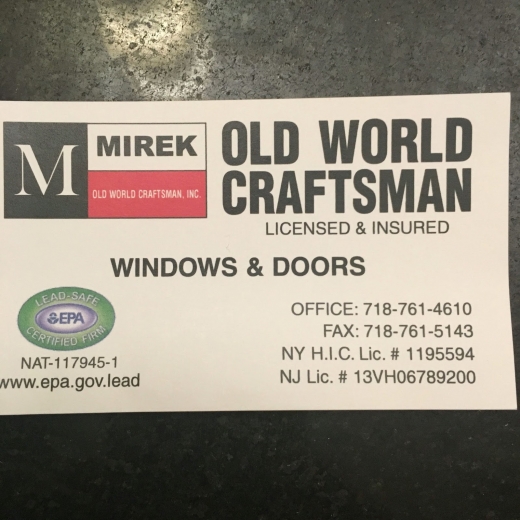 Mirek Old World Craftsman Inc in Richmond City, New York, United States - #1 Photo of Point of interest, Establishment, General contractor