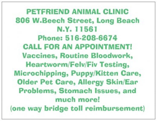 PetFriend Animal Clinic in Long Beach City, New York, United States - #3 Photo of Point of interest, Establishment, Veterinary care
