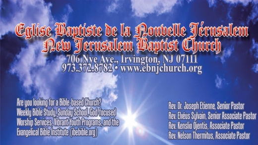 Eglise Baptiste de la Nouvelle Jérusalem (EBNJ) in Irvington City, New Jersey, United States - #2 Photo of Point of interest, Establishment, Place of worship