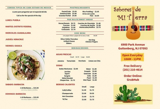 Sabores De Mi Tierra Restaurante Mexicano in Guttenberg City, New Jersey, United States - #3 Photo of Restaurant, Food, Point of interest, Establishment