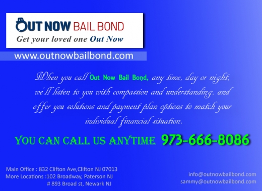 Out Now Bail Bond in Clifton City, New Jersey, United States - #4 Photo of Point of interest, Establishment