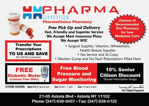 Photo by <br />
<b>Notice</b>:  Undefined index: user in <b>/home/www/activeuser/data/www/vaplace.com/core/views/default/photos.php</b> on line <b>128</b><br />
. Picture for Pharmachoice Pharmacy in Queens City, New York, United States - Point of interest, Establishment, Store, Health, Pharmacy