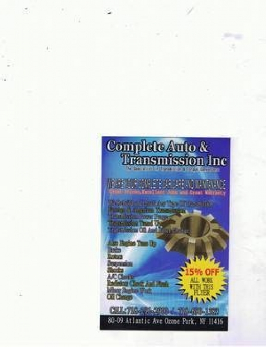 Complete Auto & Transmission in Woodhaven City, New York, United States - #1 Photo of Point of interest, Establishment, Car repair