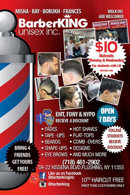 BarberKing UniSex INC Barbershop in Queens City, New York, United States - #1 Photo of Point of interest, Establishment, Health, Hair care