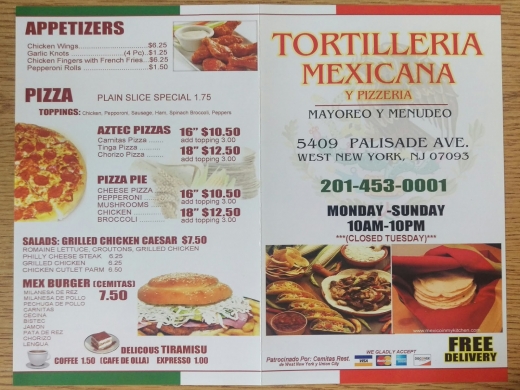 Xochitl Tortilleria Mexicana y Pizzeria in West New York City, New Jersey, United States - #2 Photo of Restaurant, Food, Point of interest, Establishment