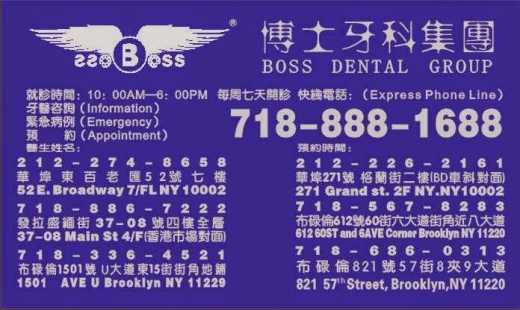Boss Dental Group 博士牙科集團 Босс Дентал Групп in Brooklyn City, New York, United States - #1 Photo of Point of interest, Establishment, Health, Dentist