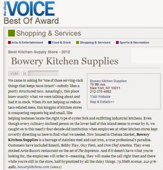 Photo by <br />
<b>Notice</b>:  Undefined index: user in <b>/home/www/activeuser/data/www/vaplace.com/core/views/default/photos.php</b> on line <b>128</b><br />
. Picture for Bowery Kitchen Supplies in New York City, New York, United States - Point of interest, Establishment, Store, Home goods store, Furniture store