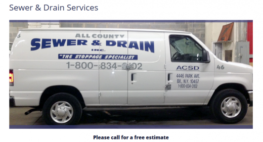 All County Sewer & Drain, Inc. in Bronx City, New York, United States - #2 Photo of Point of interest, Establishment, Plumber