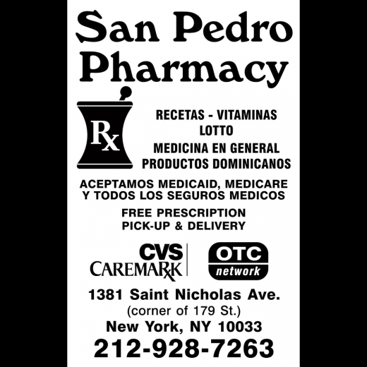 Photo by <br />
<b>Notice</b>:  Undefined index: user in <b>/home/www/activeuser/data/www/vaplace.com/core/views/default/photos.php</b> on line <b>128</b><br />
. Picture for San Pedro Pharmacy in New York City, New York, United States - Point of interest, Establishment, Store, Health, Pharmacy