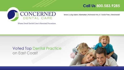 Photo by <br />
<b>Notice</b>:  Undefined index: user in <b>/home/www/activeuser/data/www/vaplace.com/core/views/default/photos.php</b> on line <b>128</b><br />
. Picture for Concerned Dental Care of Richmond Hill in South Richmond Hill City, New York, United States - Point of interest, Establishment, Health, Doctor, Dentist