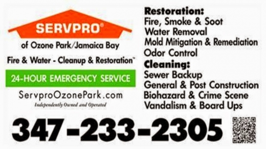 Photo by <br />
<b>Notice</b>:  Undefined index: user in <b>/home/www/activeuser/data/www/vaplace.com/core/views/default/photos.php</b> on line <b>128</b><br />
. Picture for Servpro of Ozone Park/Jamaica Bay in Ozone Park City, New York, United States - Point of interest, Establishment, General contractor