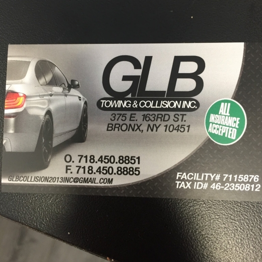 GLB Towing & Collision Inc in Bronx City, New York, United States - #1 Photo of Point of interest, Establishment, Car repair