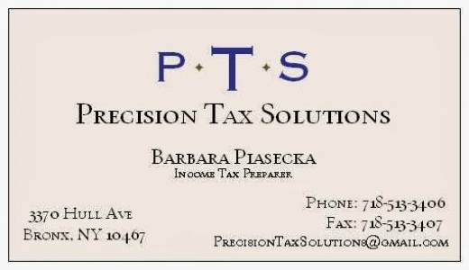 Precision Tax Solutions in Bronx City, New York, United States - #2 Photo of Point of interest, Establishment, Finance, Accounting