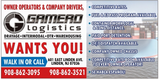 Gamero Logistics LLC in Linden City, New Jersey, United States - #1 Photo of Point of interest, Establishment, Moving company, Storage