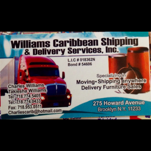 Photo by <br />
<b>Notice</b>:  Undefined index: user in <b>/home/www/activeuser/data/www/vaplace.com/core/views/default/photos.php</b> on line <b>128</b><br />
. Picture for Williams Caribbean Shipping in Kings County City, New York, United States - Point of interest, Establishment