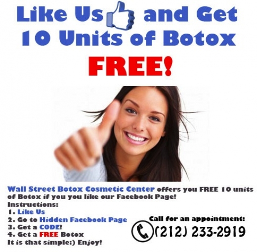 Photo by <br />
<b>Notice</b>:  Undefined index: user in <b>/home/www/activeuser/data/www/vaplace.com/core/views/default/photos.php</b> on line <b>128</b><br />
. Picture for Wall Street Botox NYC in New York City, New York, United States - Point of interest, Establishment, Health, Spa
