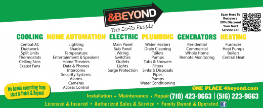 & Beyond in Cedarhurst City, New York, United States - #1 Photo of Point of interest, Establishment, General contractor, Electrician, Plumber
