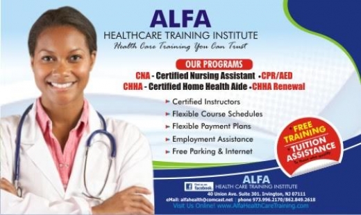 ALFA HEALTHCARE TRAINING INSTITUTE in Irvington City, New Jersey, United States - #2 Photo of Point of interest, Establishment, School, Health