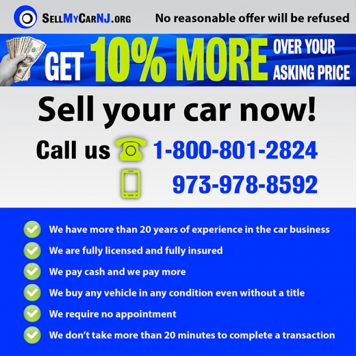 Sell My Car NJ in Hasbrouck Heights City, New Jersey, United States - #1 Photo of Point of interest, Establishment, Car dealer, Store