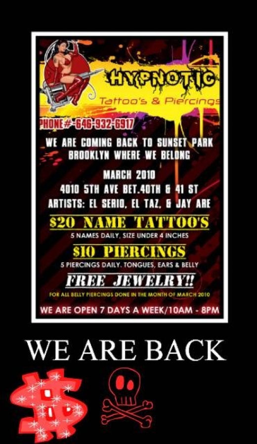 Hypnotic Tattoo's and Piercings in Kings County City, New York, United States - #3 Photo of Point of interest, Establishment, Store, Jewelry store, Clothing store