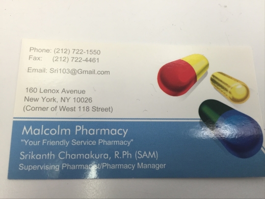 Malcolm Pharmacy Inc in New York City, New York, United States - #1 Photo of Point of interest, Establishment, Store, Health, Pharmacy