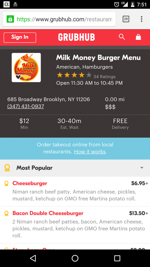 Milk Money Burger in Kings County City, New York, United States - #1 Photo of Restaurant, Food, Point of interest, Establishment