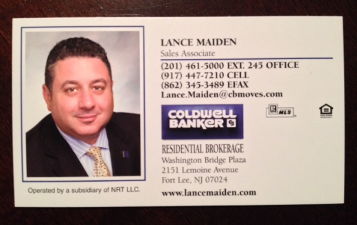 Photo by <br />
<b>Notice</b>:  Undefined index: user in <b>/home/www/activeuser/data/www/vaplace.com/core/views/default/photos.php</b> on line <b>128</b><br />
. Picture for Lance Maiden, Coldwell Banker Residential Brokerage in Fort Lee City, New Jersey, United States - Point of interest, Establishment, Real estate agency