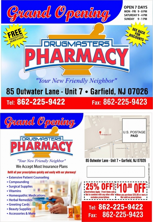 Photo by <br />
<b>Notice</b>:  Undefined index: user in <b>/home/www/activeuser/data/www/vaplace.com/core/views/default/photos.php</b> on line <b>128</b><br />
. Picture for Drugmasters Pharmacy in Garfield City, New Jersey, United States - Food, Point of interest, Establishment, Store, Health, Convenience store, Pharmacy