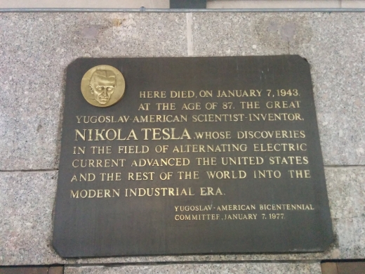 Photo by <br />
<b>Notice</b>:  Undefined index: user in <b>/home/www/activeuser/data/www/vaplace.com/core/views/default/photos.php</b> on line <b>128</b><br />
. Picture for Nikola Tesla Plaque in New York City, New York, United States - Point of interest, Establishment