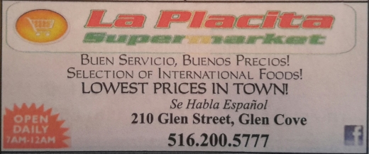Photo by <br />
<b>Notice</b>:  Undefined index: user in <b>/home/www/activeuser/data/www/vaplace.com/core/views/default/photos.php</b> on line <b>128</b><br />
. Picture for La Placita Supermarket in Glen Cove City, New York, United States - Food, Point of interest, Establishment, Store, Grocery or supermarket
