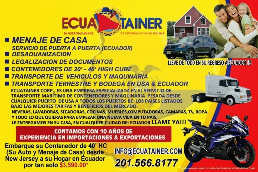 ECUATAINER CORPORATION in Weehawken City, New Jersey, United States - #2 Photo of Point of interest, Establishment, Moving company, Storage
