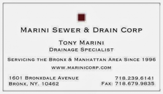 Marini Sewer & Drain Corporation in Bronx City, New York, United States - #2 Photo of Point of interest, Establishment, Plumber