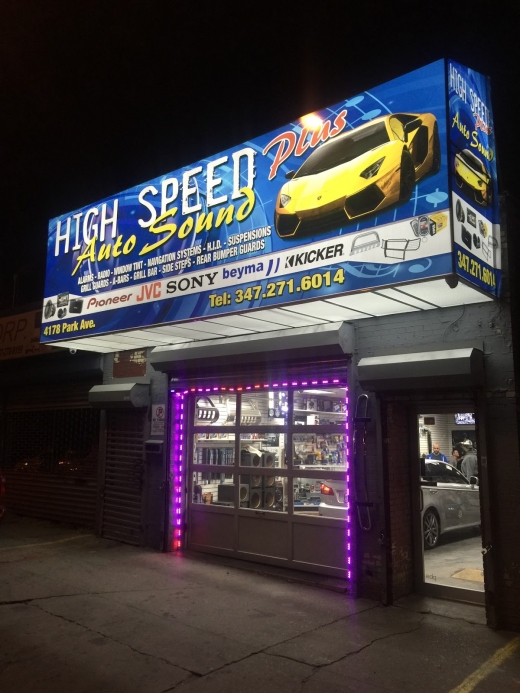 high speed plus auto sound in Bronx City, New York, United States - #3 Photo of Point of interest, Establishment, Store, Car repair, Electronics store