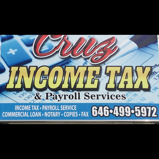 CRUZ INCOME TAX & PAYROLL SERVICES in Bronx City, New York, United States - #1 Photo of Point of interest, Establishment, Finance, Accounting