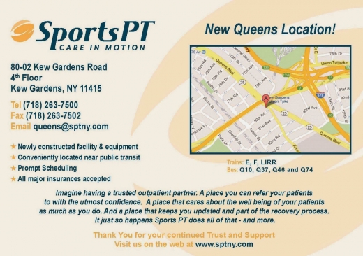 Sports Physical Therapy of New York, PC in Queens City, New York, United States - #2 Photo of Point of interest, Establishment, Health, Physiotherapist