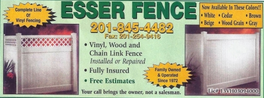 Esser Fence in Saddle Brook City, New Jersey, United States - #1 Photo of Point of interest, Establishment, General contractor