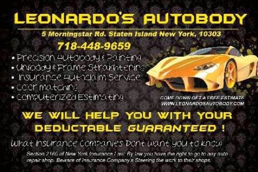 Photo by <br />
<b>Notice</b>:  Undefined index: user in <b>/home/www/activeuser/data/www/vaplace.com/core/views/default/photos.php</b> on line <b>128</b><br />
. Picture for Leonardo's Auto Body in Staten Island City, New York, United States - Point of interest, Establishment, Store, Car repair