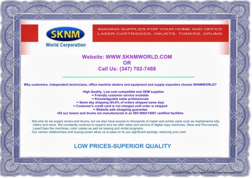 Printer cartridges in NY | SKNM Corporation. in Brooklyn City, New York, United States - #2 Photo of Point of interest, Establishment