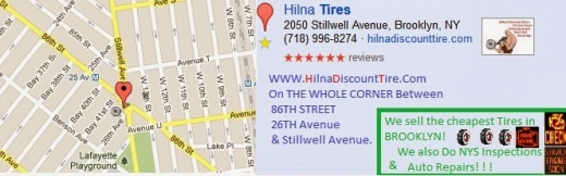 Photo by <br />
<b>Notice</b>:  Undefined index: user in <b>/home/www/activeuser/data/www/vaplace.com/core/views/default/photos.php</b> on line <b>128</b><br />
. Picture for Hilna Tires in Brooklyn City, New York, United States - Point of interest, Establishment, Store, Car repair