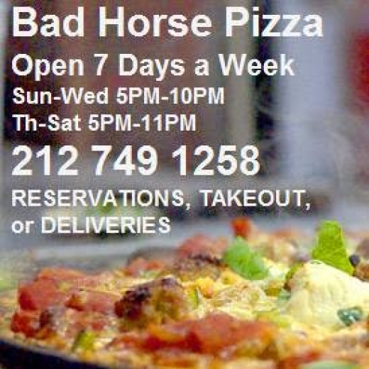 Photo by <br />
<b>Notice</b>:  Undefined index: user in <b>/home/www/activeuser/data/www/vaplace.com/core/views/default/photos.php</b> on line <b>128</b><br />
. Picture for Bad Horse Pizza in New York City, New York, United States - Restaurant, Food, Point of interest, Establishment