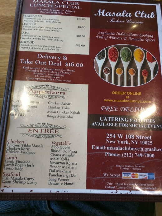 Masala Club Indian Restaurant in New York City, New York, United States - #2 Photo of Restaurant, Food, Point of interest, Establishment