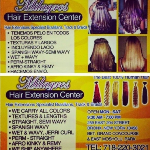 Milagros Hair Extensions Center in Bronx City, New York, United States - #1 Photo of Point of interest, Establishment, Store, Health, Hair care