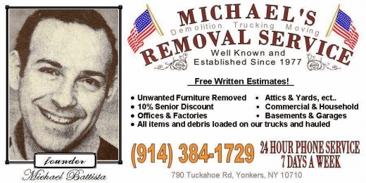 Michaels Removal Service in Yonkers City, New York, United States - #1 Photo of Point of interest, Establishment, Moving company