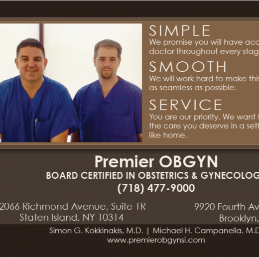 Premier OBGYN. Dr. Simon Kokkinakis & Dr. Michael Campanella in Staten Island City, New York, United States - #2 Photo of Point of interest, Establishment, Health