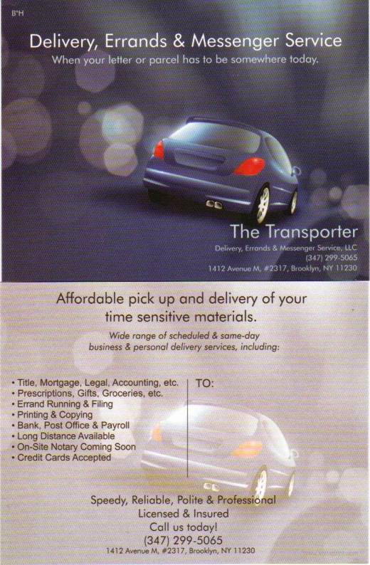 Photo by The Transporter: Delivery, Errands & Messenger Service, LLC for The Transporter: Delivery, Errands & Messenger Service, LLC