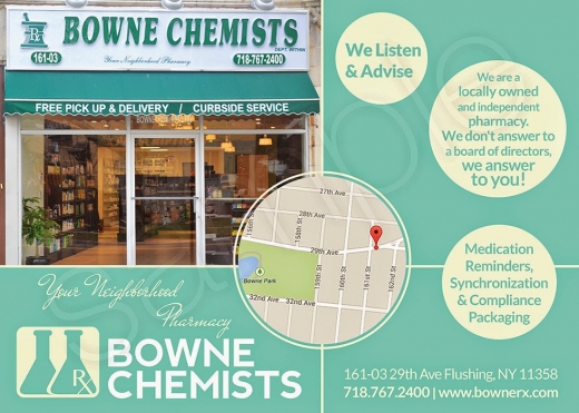 BOWNE CHEMISTS in Flushing City, New York, United States - #1 Photo of Point of interest, Establishment, Store, Health, Pharmacy