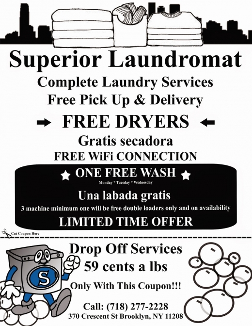 Photo by <br />
<b>Notice</b>:  Undefined index: user in <b>/home/www/activeuser/data/www/vaplace.com/core/views/default/photos.php</b> on line <b>128</b><br />
. Picture for Superior Laundromat Service in Kings County City, New York, United States - Point of interest, Establishment, Laundry