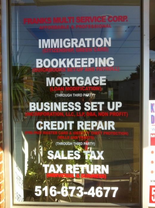 Frank's Tax Preparation Service in Elmont City, New York, United States - #2 Photo of Point of interest, Establishment, Finance, Accounting